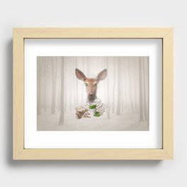 Would you like a cup of tea, my deer ?  Recessed Framed Print