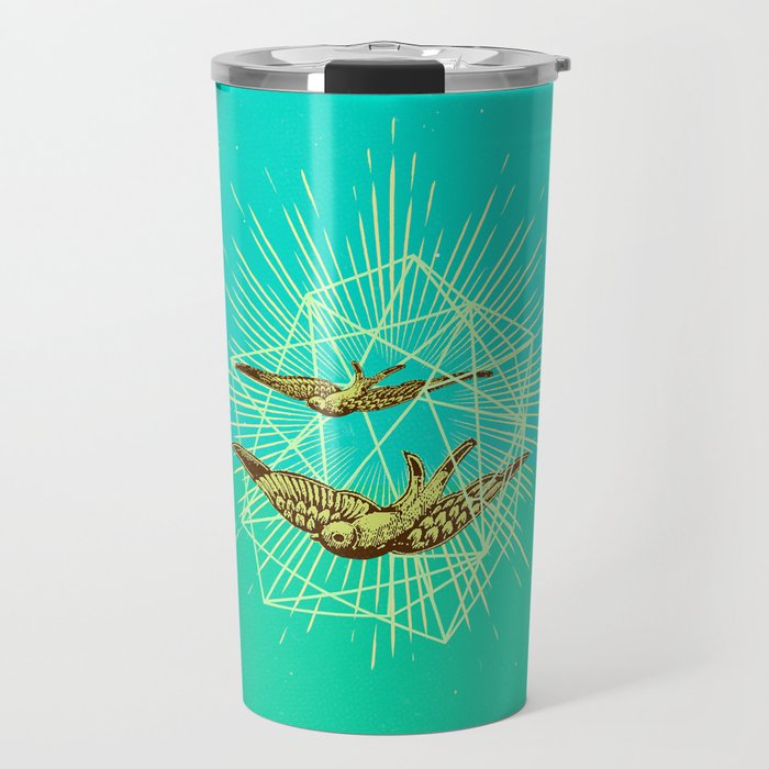 GEOMETRIC BIRDS Travel Mug