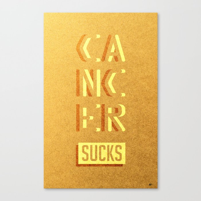 Cancer Sucks Canvas Print