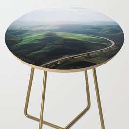 Green Hills in Italian Landscape with Road Side Table
