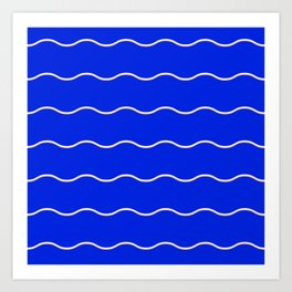 Waves Cobalt Art Print