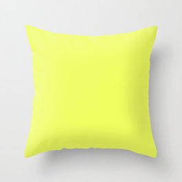 LEMON BRIGHT SOLID COLOR Throw Pillow