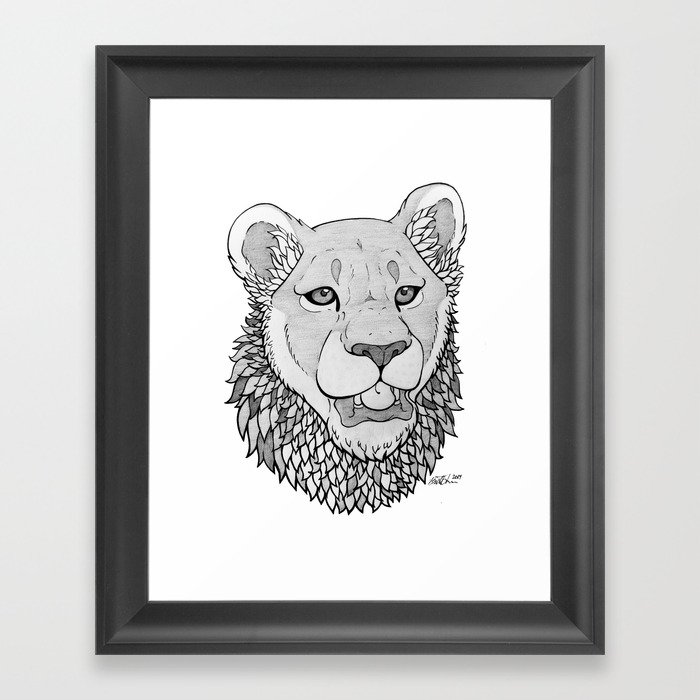 Young Lion Framed Art Print