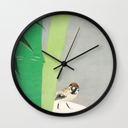 Kamisaka Sekka - Sparrow from Momoyogusa Wall Clock