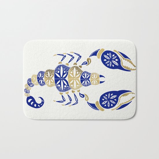 Scorpion – Navy & Gold Bath Mat