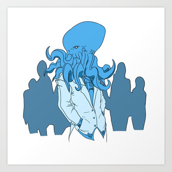 Sharp Dressed Cthulhu Art Print