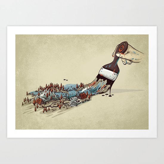Nature Brush Art Print