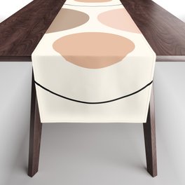 Abstraction Shapes 5 in Neutral Shades (Geometric - Puppy) Table Runner