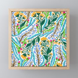 Bonjour Blooms | Floral Pattern Framed Mini Art Print