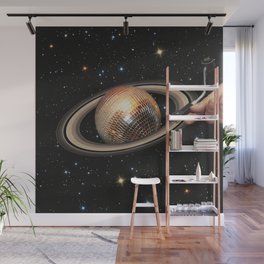 Galactic DJ II - Saturn Disco Ball Wall Mural