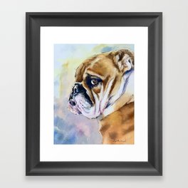Bulldog Love Framed Art Print
