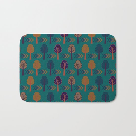 Trees and arrows Bath Mat