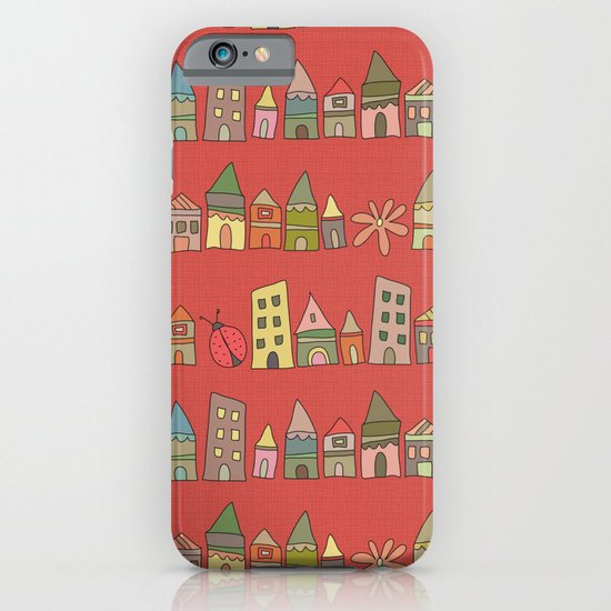 City {Housylands - red} iPhone & iPod Case