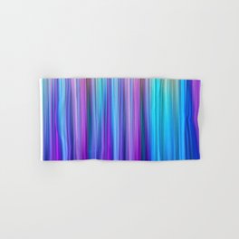 Abstract Purple and Teal Gradient Stripes Pattern Hand & Bath Towel