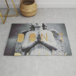 Don't Blink Weeping Angels Dr. Who Inspired Travel Photography Rug