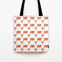 Wooden Elephant Tote Bag
