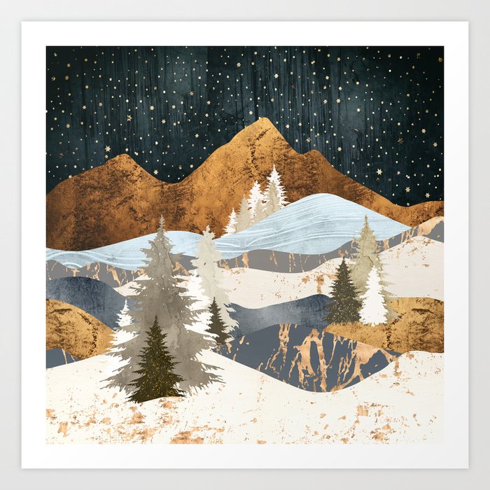 Winter Stars Art Print