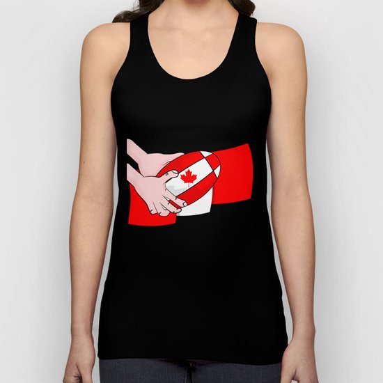 Canada Rugby Flag Unisex Tank Top