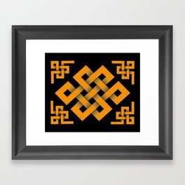 Golden oriental decoration  Framed Art Print
