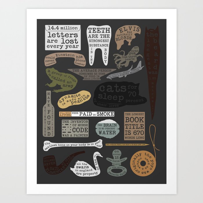22 Facts - Useful Facts Art Print
