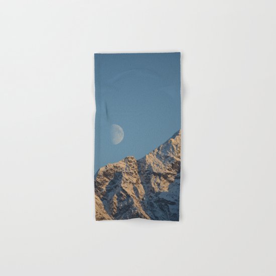 Moon Over Pioneer Peak - II Hand & Bath Towel