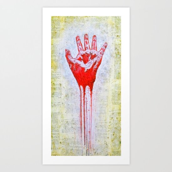 "The Red Hand" Art Print