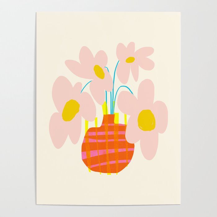 Abstraction_FLOWER_DRAWING_POP_ART_Minimalism_0166A Poster