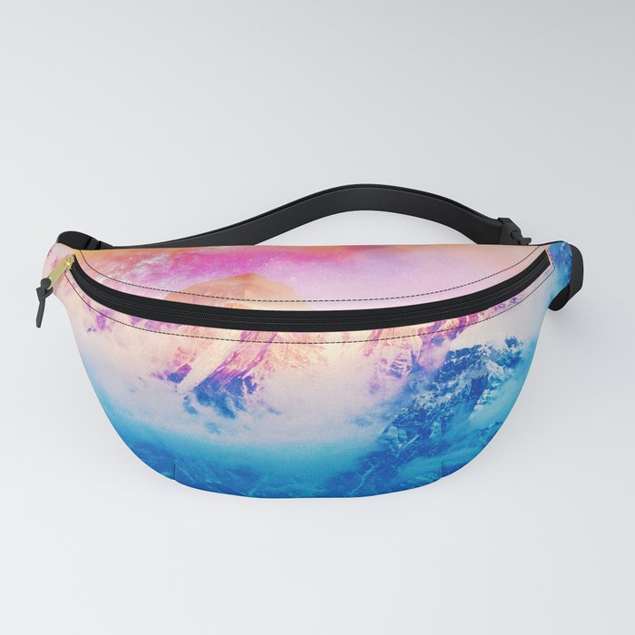 Another Dream, Photography Digital Collage, Nature Landscape Snow Mountain Travel Graphic Design Fanny Pack