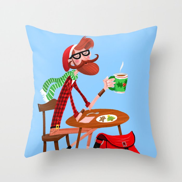 Kringle Or Hipster? Throw Pillow
