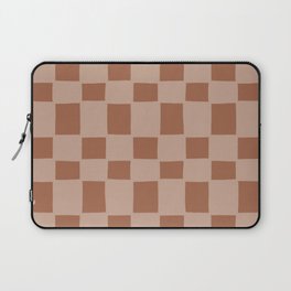 Tipsy checker in terracotta Laptop Sleeve