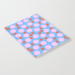 Modern Abstract Bubble Dance Pattern Pink And Blue Notebook