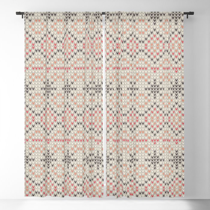 Christmas Pattern Knitted Stitch Snowflake Diamond Blackout Curtain
