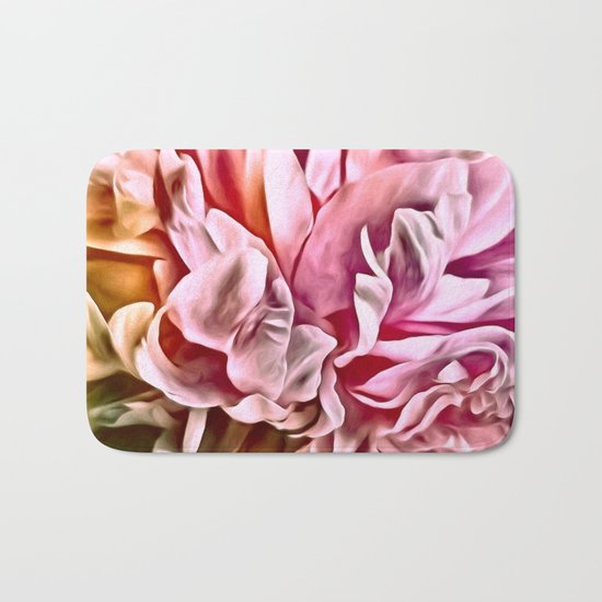Painted Peony Warm Bath Mat