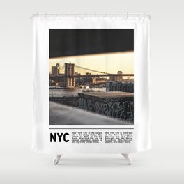 Brooklyn Bridge Minimalist NYC Shower Curtain