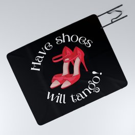 Have Shoes Will Tango Red Argentine Tango Dance Shoes Graphic Art Picnic Blanket