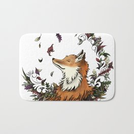 Fall Fox Flora Bath Mat