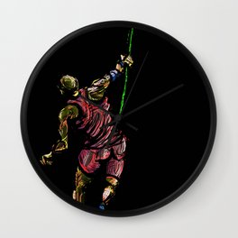 Javelin Throw Athlete Original Digital Drawing Wall Clock