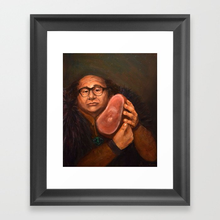 Danny DeVito with his beloved ham Framed Art Print by DeniseLemons