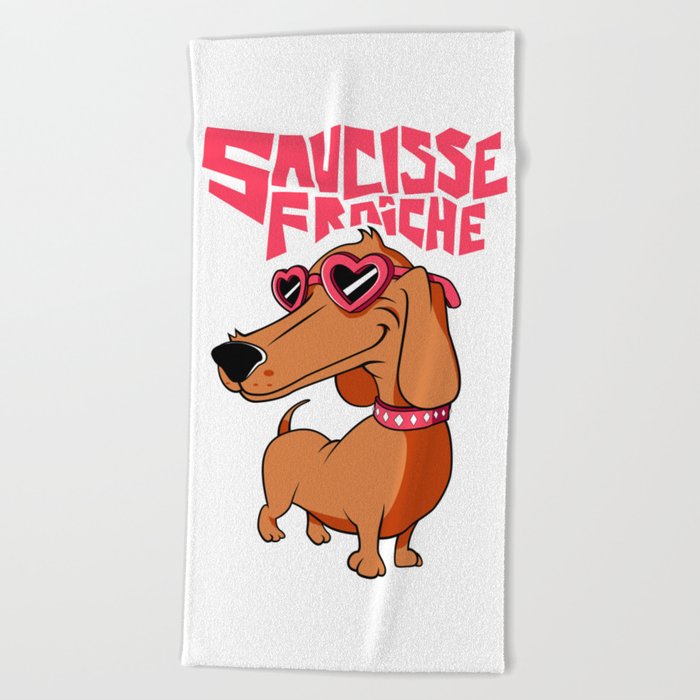 Saucisse Fraîche Beach Towel