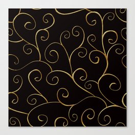 Baroque Style Seamless Pattern Ornament Background. Elegant Luxury Fashion Texture Canvas Print