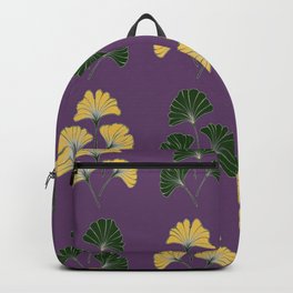 Green and Yellow ginko Leaves Backpack