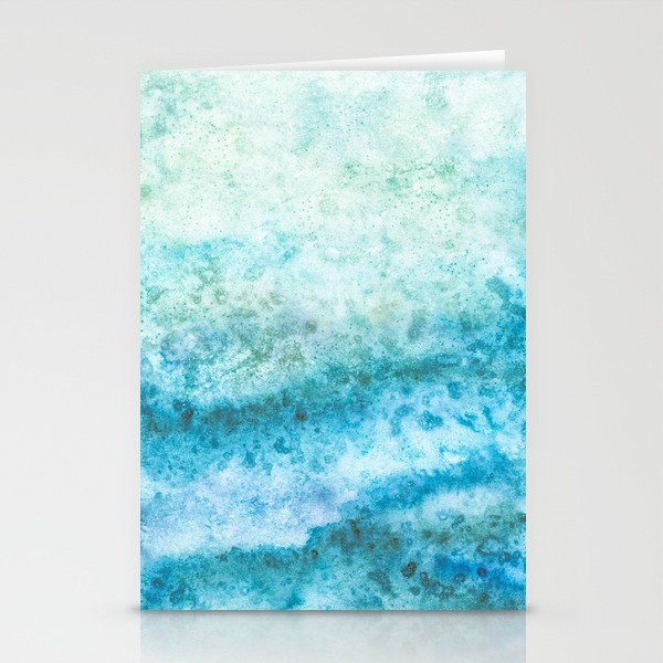 Azure Water Waves Stationery Cards