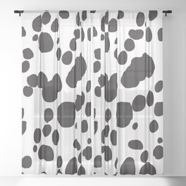 Dalmatian Spotty Pattern, Animal print Sheer Curtain