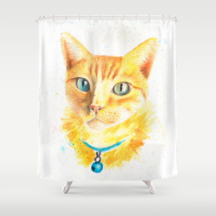 Pony the cat Shower Curtain