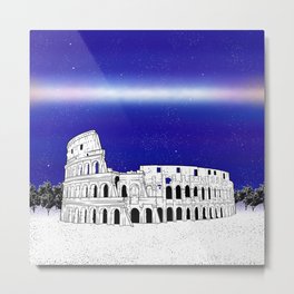 The Colosseum Metal Print | Drawing, Colosseum, Digital, Blackandwhite, 7Wonders, Black, Wanderlust, Ink Pen, Rome, White 