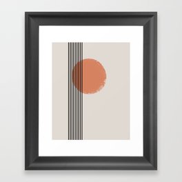 Hidding sun and shades Framed Art Print
