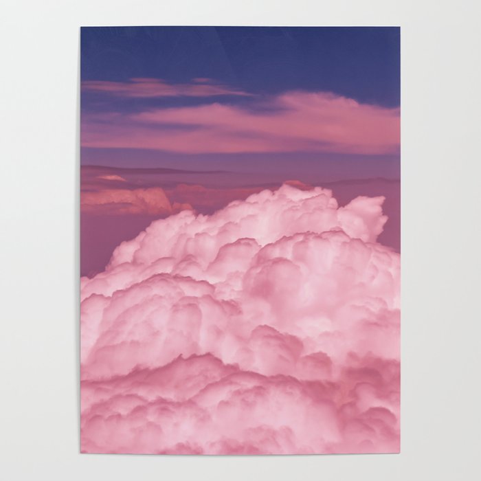 Pink Cotton Candy Clouds Poster
