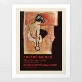 Edvard Munch. Exhibition poster for Munch Museum in Oslo, 1973. Art Print