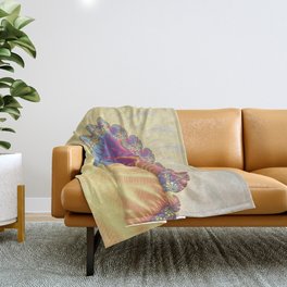 The Glow From Within - Fractal Art Throw Blanket