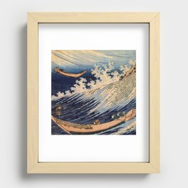 Hokusai, Choshi in the Simosa province Recessed Framed Print